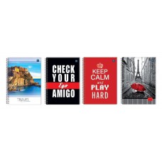 Kołobrulion A4/160 kratka INTERDRUK kolorowe marginesy